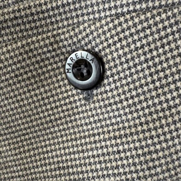 NWT Marella Timoteo Pants Slacks Trousers Gray Cream Houndstooth Size 4 - Picture 7 of 16